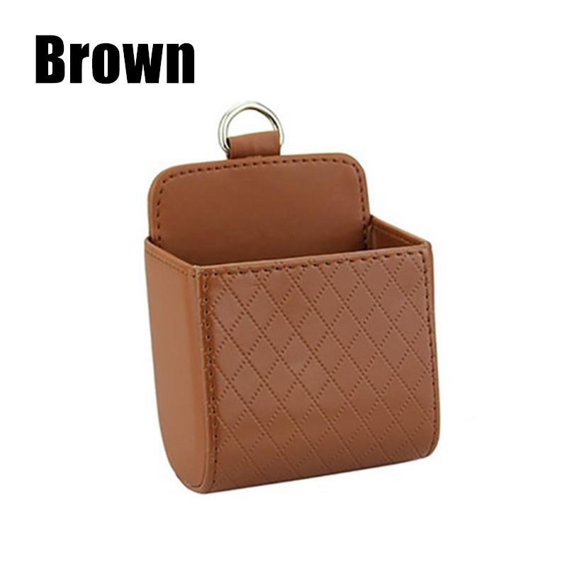 

2025 Car Air Outlet Miscellaneous Bag Car Interior Box Car Storage Box Hanging Bag Sheepskin Air Outlet Storage Box коричневый