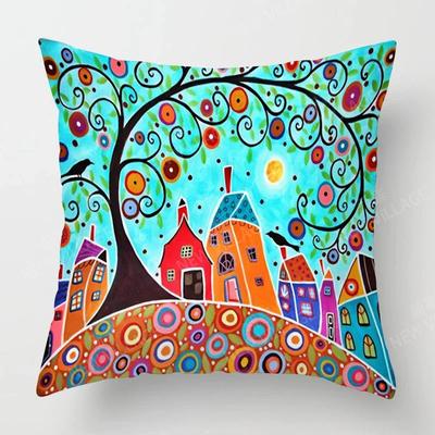 Home Living Room Decoration Cushion Covers Vintage Oil Painting Style Throw Pillow Cover_ Pillowcase   Dmrbz--,(31)