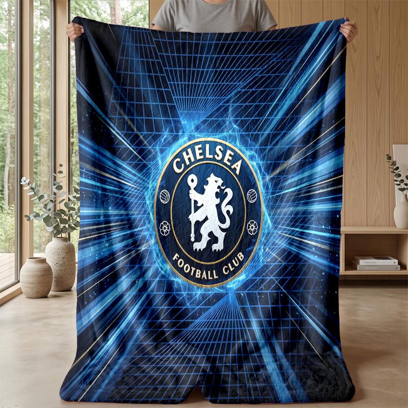Chelsea FC Theme blanket Soft Flannel Blanket Plush Throw Blanket Cozy Sofa Bed Blanket for Home Decor