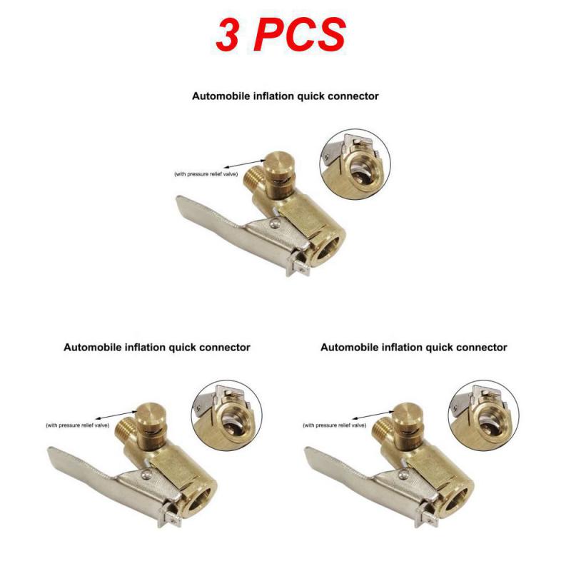 1/2/3 STÜCKE Aufblasbarer Schlauchclip Luftdüse Langlebig Tragbar Kupfer Autozubehör Aufblasbarer Clip Universell