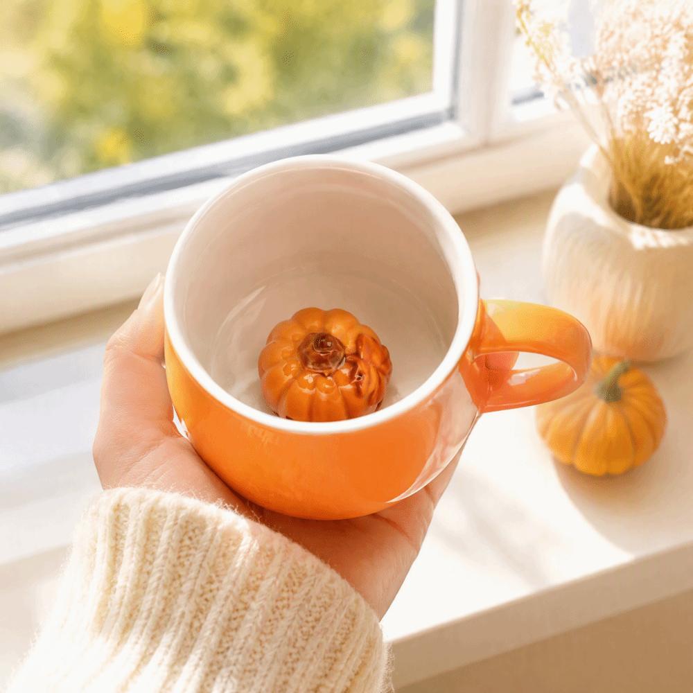 Hand Painted Ceramic Mug 3D Figurine Design Novelty Coffee Cup Cute 3D Figurine Mug Halloween