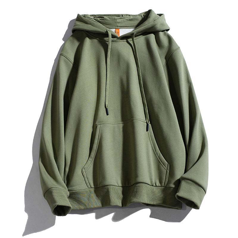 

Мужской однотонный пуловер с капюшоном весной и осенью, новая тенденция уличного повседневного пальто M