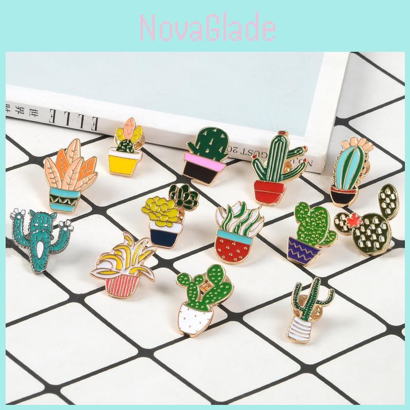 Einzigartige Cartoon Kreative Kaktus Brosche Anstecknadel Accessoire Für Modische Bekleidung