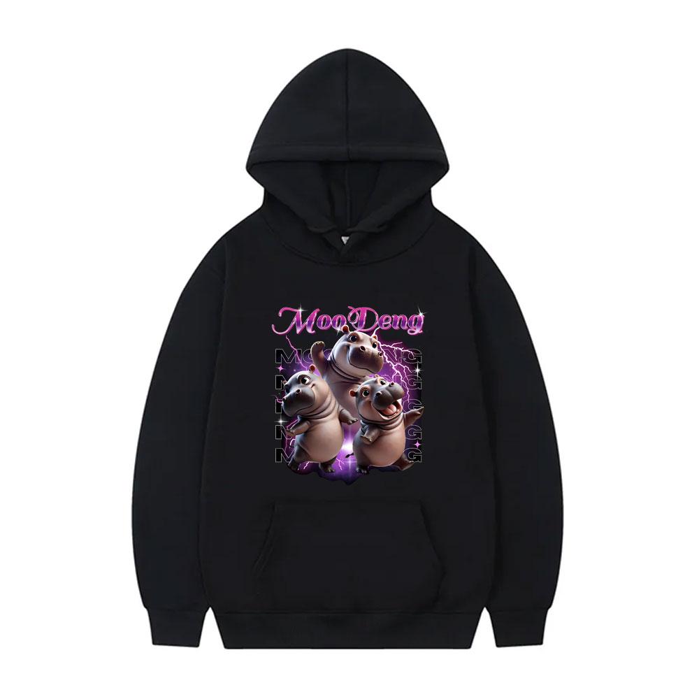 

Moo Deng Funny Meme Hoodie Cute Kawaii Baby Hippo Graphic Tracksuit Men Women Casual Oversized Hoodies Men s Fleece Sweatshirt 3XL