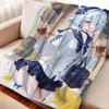 Game Gesnhin Impact Furina Cartoon Flannel Blanket Cover Warmth Soft Anime Blanket Multifunctional Decor Universal Blankets