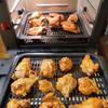 QX2E 2x/set Air Fryer Grill Pan Nonstick Baking Replacement Tray Square Oven Pan Square Grill Plate Cooking Tray Rack Kitchen