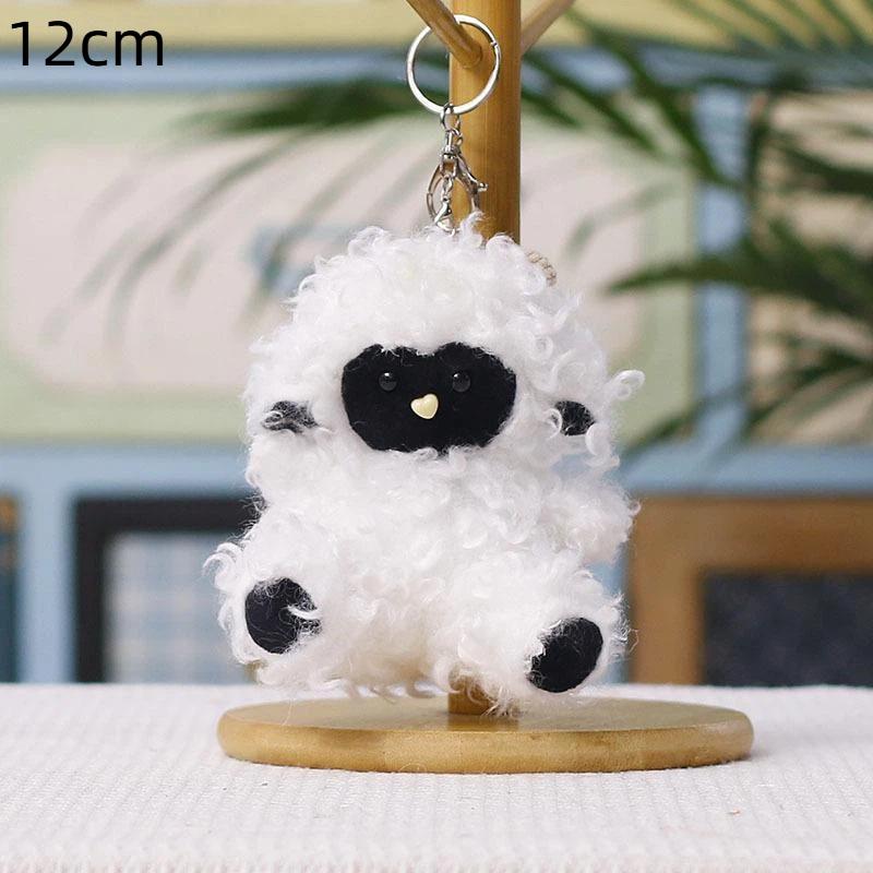 Cute Soft Fluffy Sheep Plush Keychain With Comfortable Touch For Bag Decoration Kids Birthday Gift