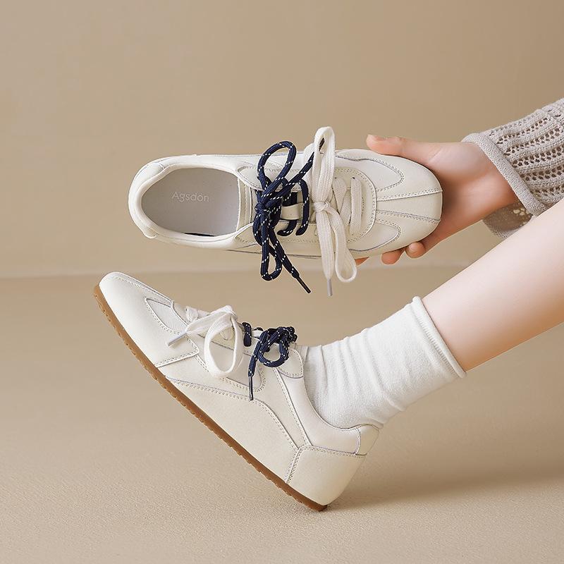 Strictly Selected Augustus Dengde Training Shoes Women's 2025 New Autumn Forrest Gump Sports Flat-bottom Mesh Casual Little White Board Shoes