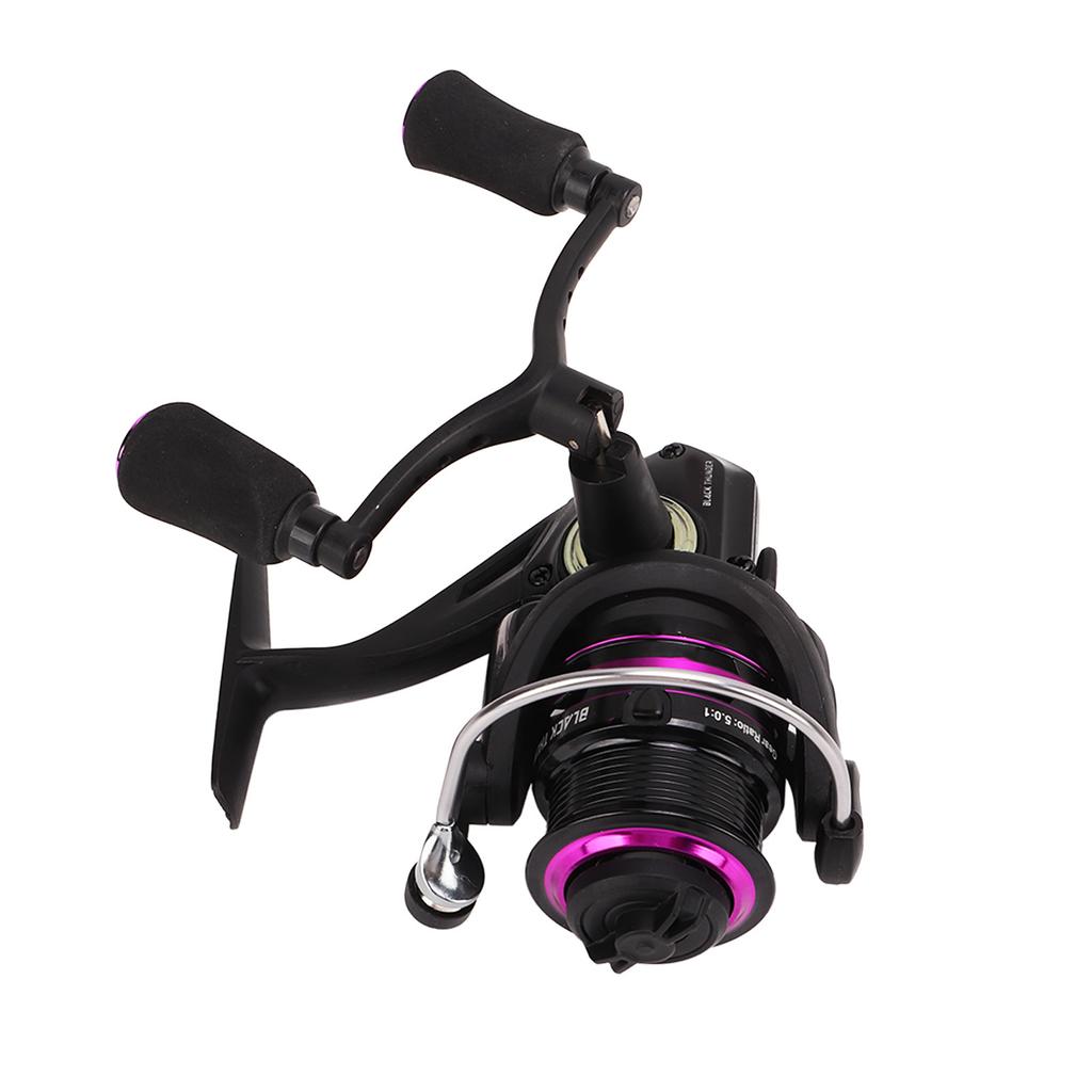 Spinning Reel Metal High Hardness Double Rocker Arm Fishing Reel with Shallow Line Cup for Ice Fishing 2000