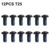 12/50 Pcs Bicycle Brake Disc Bolts M5 12mm Steel Disc Pad  Fixing Screws Bike Torx T25 For ROTOR Bolts Replacement Accessories