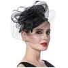 Women Girls Mesh Fascinators Hat Cocktail Party Headband Headpiece Wedding Hat