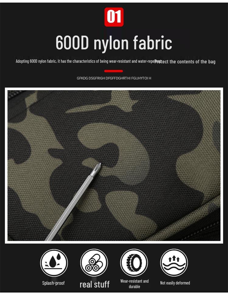 2023 Multifunctional Camouflage Fishing Bag: Single Shoulder, Crossbody, or Waist Carry with Rod Holder