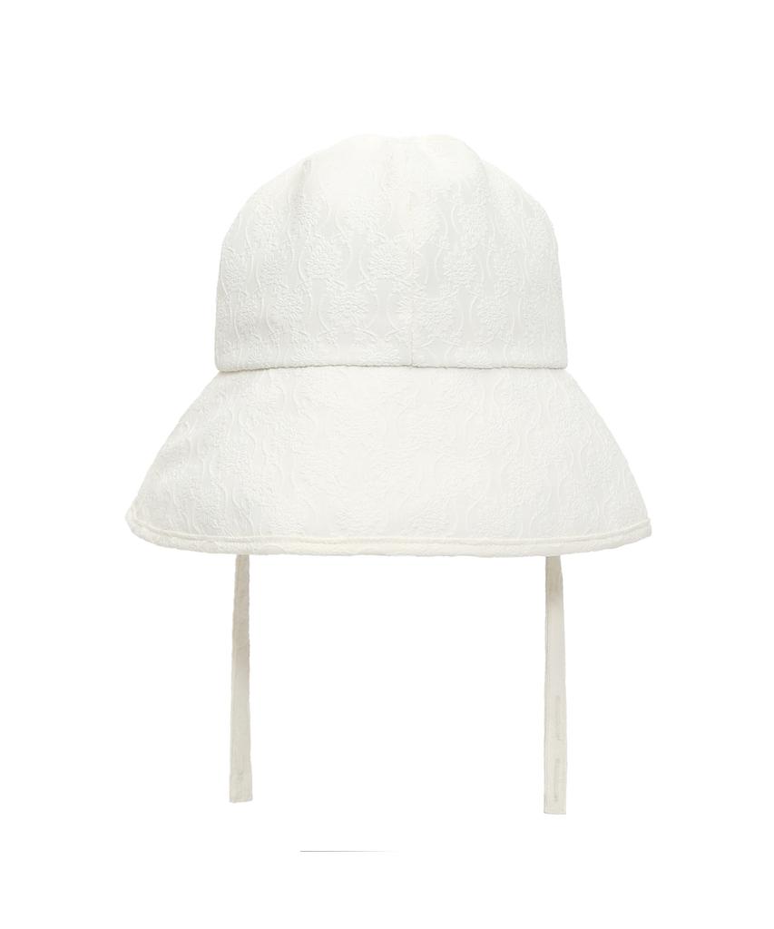 Eondeokeonteulolseutyudio Detachable Strap Bucket Hat Strap Bucket / Flower Pattern / Deep Milk