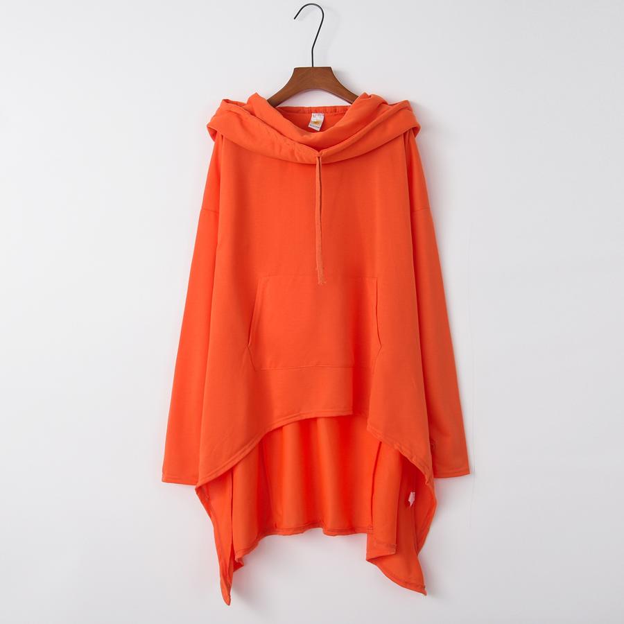 Fall/Winter Wish Amazon New Arrivals Women's Long Hooded Sweatshirt Solid Color