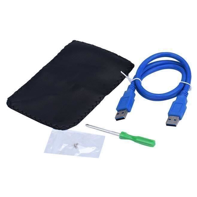 USB 3.0 2.5 pouces SATA Disque dur externe boîte de boîtier mobile disque HD Boîtier noir