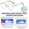 Anti-blue Light Glasses for Kids Fashion Classic Metal Frame Nerd Eye Protection Eyewear Children Cute Cat Paw Computer Goggles