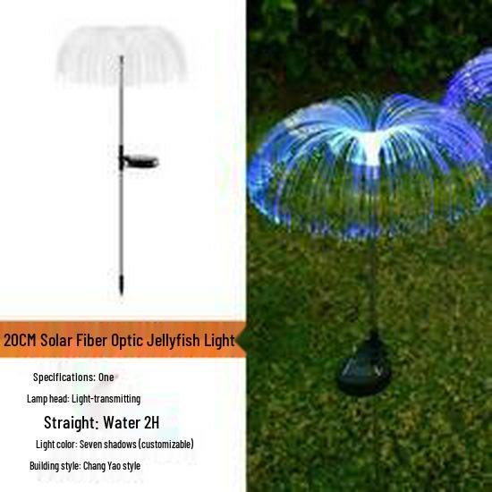 Color-Changing Solar Fiber Optic Jellyfish Lights for Outdoor Courtyard