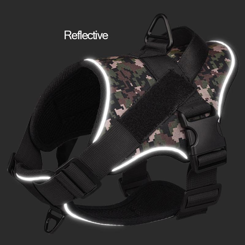 Reflective Dogs Harness for Medium Large Dogs Adjustable Safety Lead Straps French Bulldog Labrador Walking Harnesses