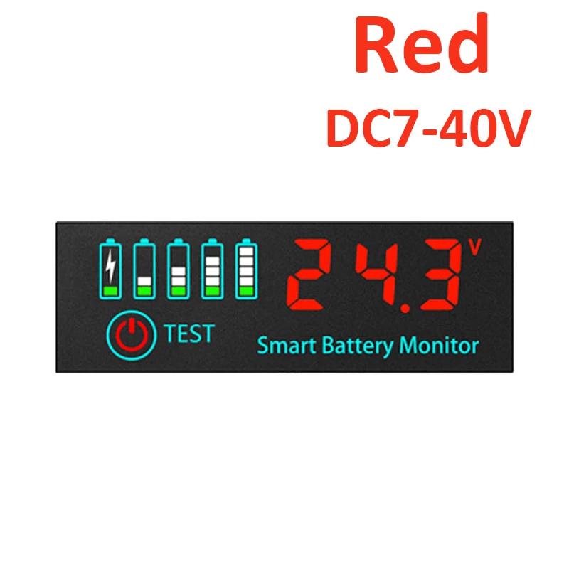 

3S-14S DC7-40V/55V Индикатор уровня заряда батареи Li-ion Свинцово-кислотный Li-железный Аккумулятор Плата емкости Тест напряжения заряда батареи красный