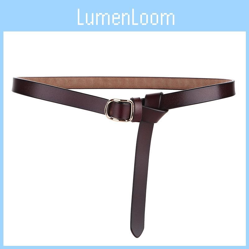 Female Leather Waist Belt With Painless Buckle And Twolayer Cowhide Material For Trendy Daily Use