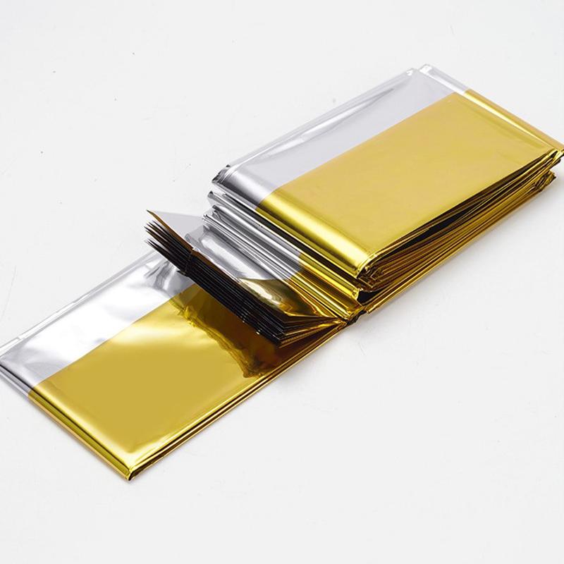 Emergency Blanket Outdoor Survive First Aid Military Rescue Kit Windproof Waterproof Foil Thermal Blanket For Camping