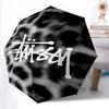 1PC Stussy Leopard Automatic Open/Close, 8-Rib Durable Frame Compact Travel Umbrella for Men & Women S1222066