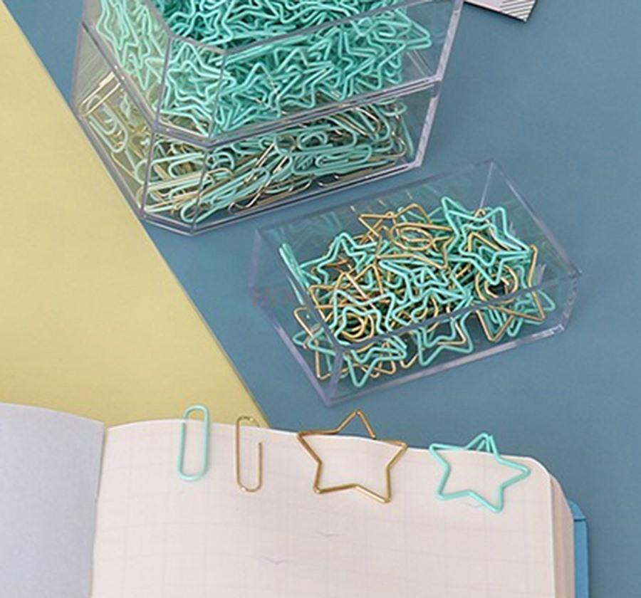 1set Green Cute Paper Clip Storage Long Paper Clip Ledger Decorative Bookmark Paper Clip Small