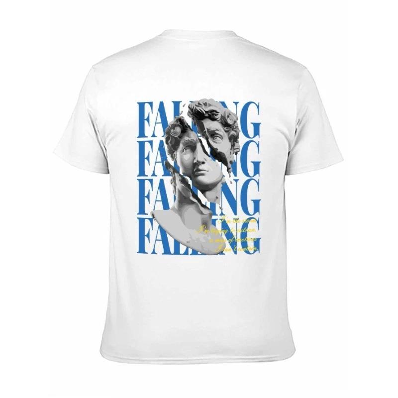 Y2K David Sculpture Aesthetic Streetwear T-Shirt Falling Unisex Graphic Tee L