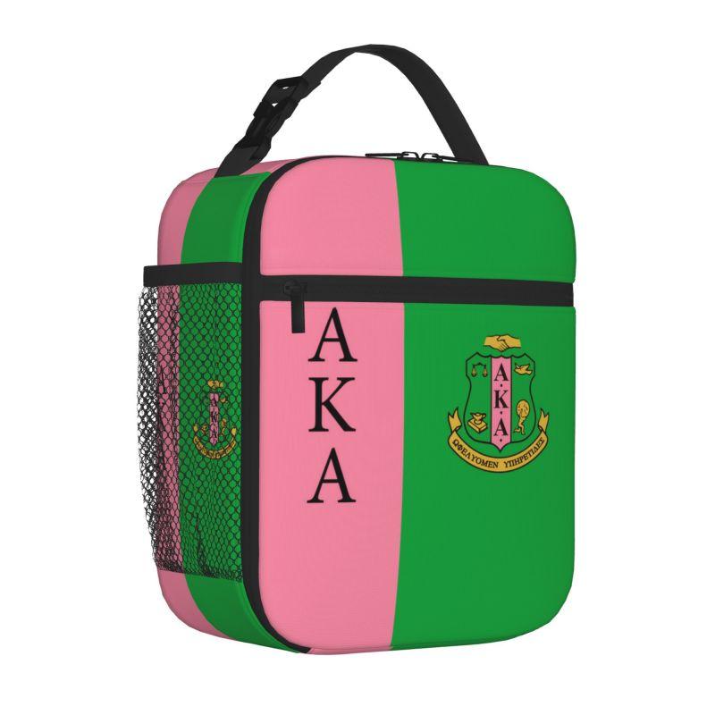 

AKA Sorority Gifts Lunch Box Reusable Oxford Tote Bag Large Capacity Cooler Thermal Lunch Bags for Women Men Travel Work Picnic
