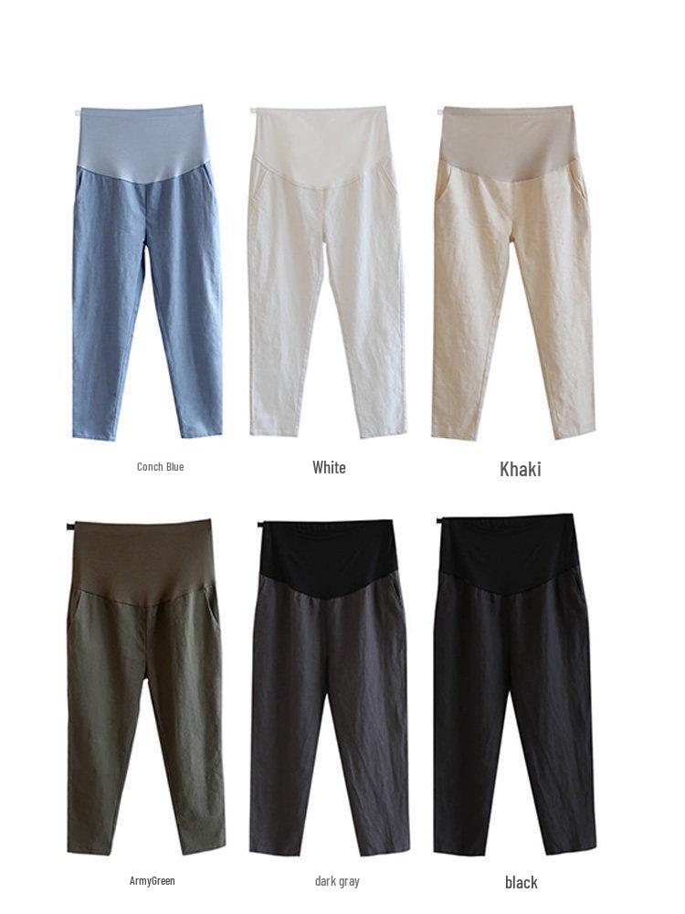 2026 New Spring-Autumn Maternity Base Layer Pants: Lightweight, Casual Wear for Pregnancy