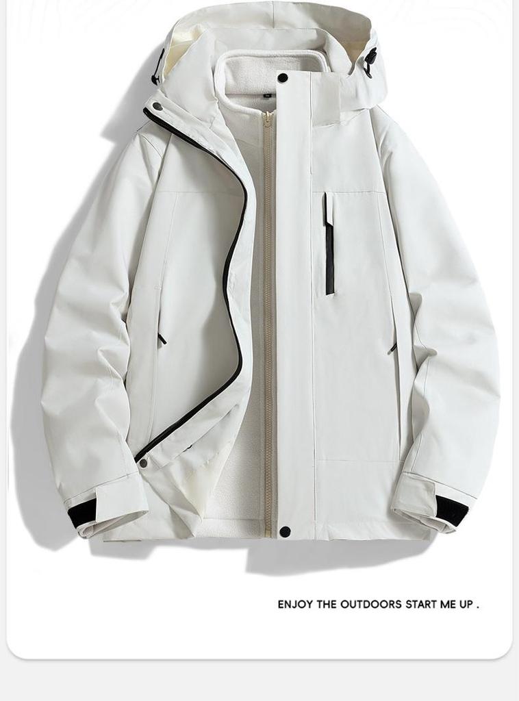 Outdoor 3-in-1 Couple Style Mountaineering Jacket with Printed Logo