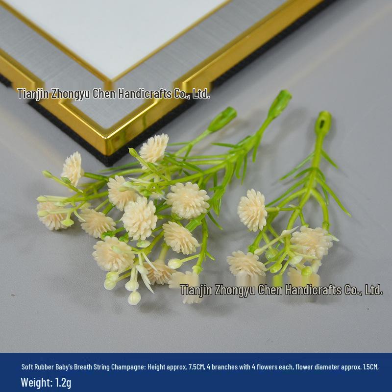 Champagne Silk Imitation Flowers for Hairpins, Hanfu Headdresses, Souvenirs, and Performance Accessories.