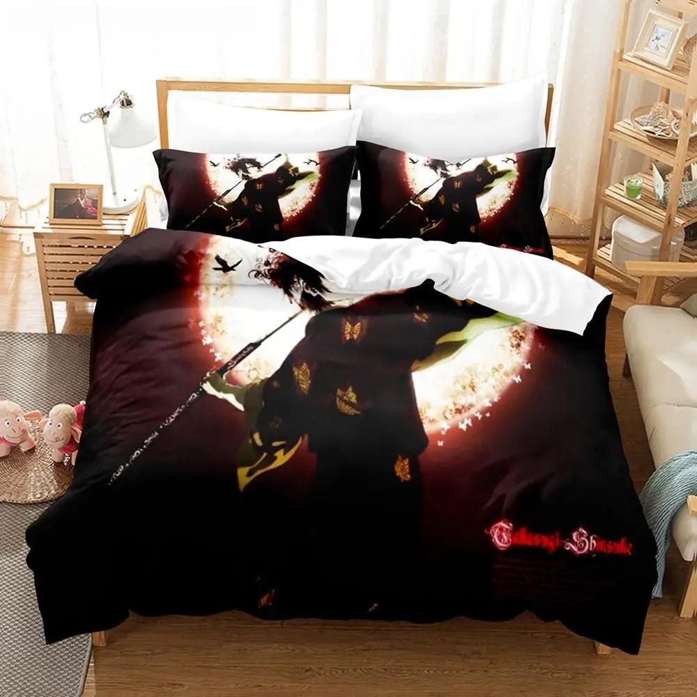 Brand New Gintama Bed Linen Collection Bed Cover Pillowcases For Adult Kids Twin Size Size Double Size Full Queen Dimension King Dimension Kids Teens