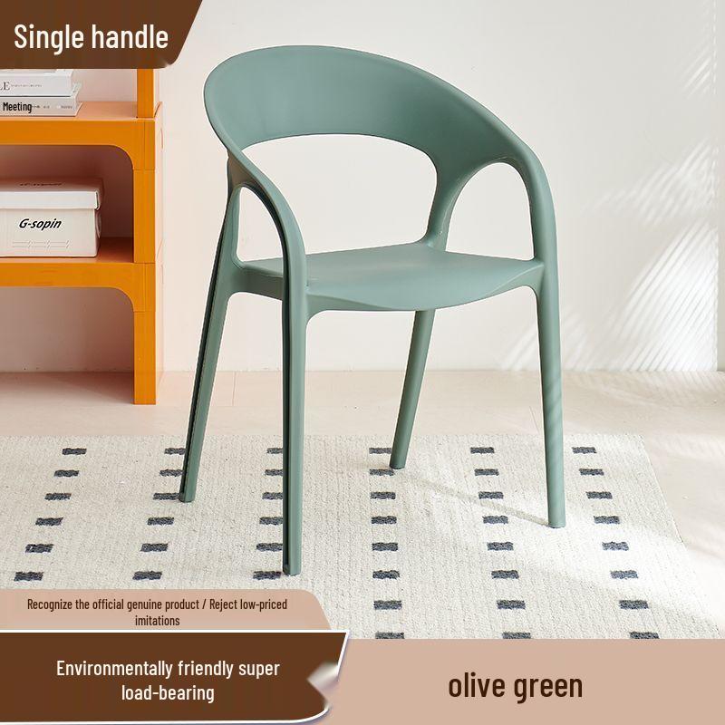 Modern Rattan-Style Stackable Outdoor Chair for Home, Balcony, or Courtyard Use