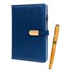 Gift Set: Elegant, Navy Blue A5 Lined Notebook and Pen with Black Refill - Peterson