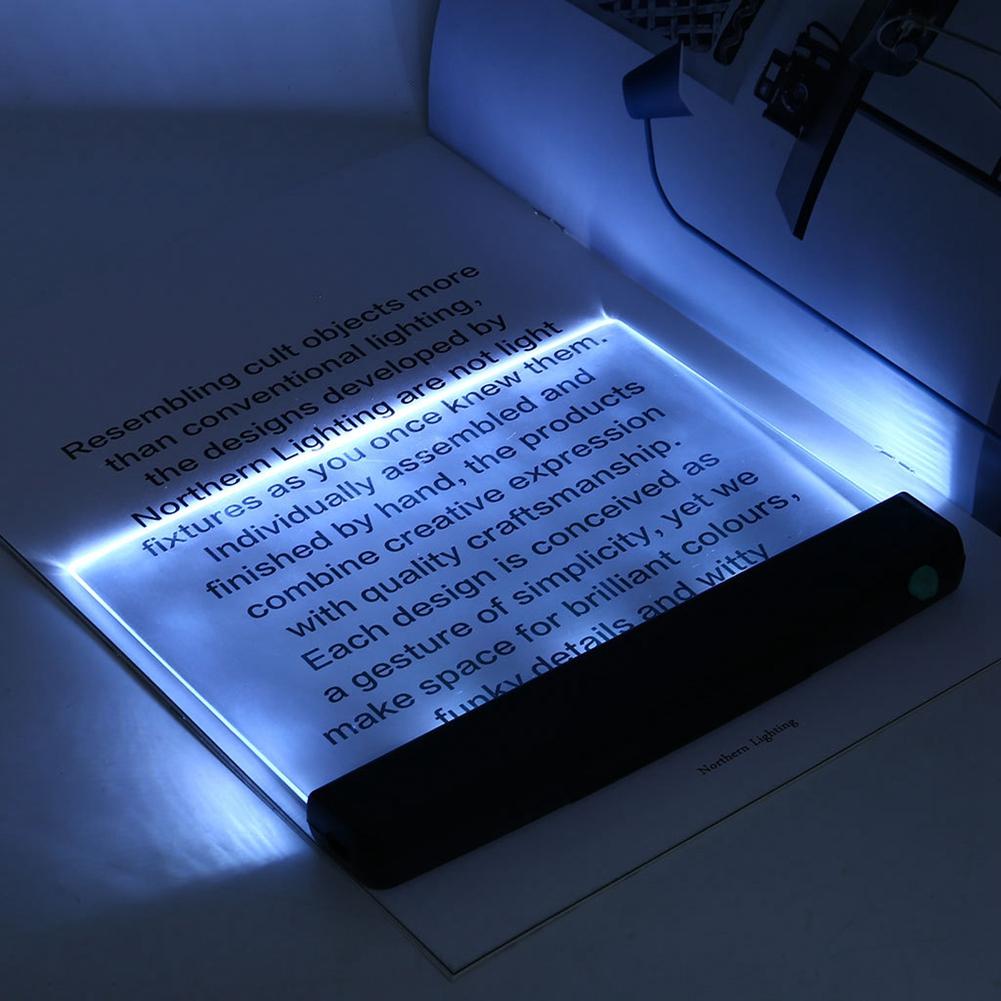 Innovative LED Flat Plate Book Reading Night Light Portable Eyes Protective Desk Lamp for Family Bedroom