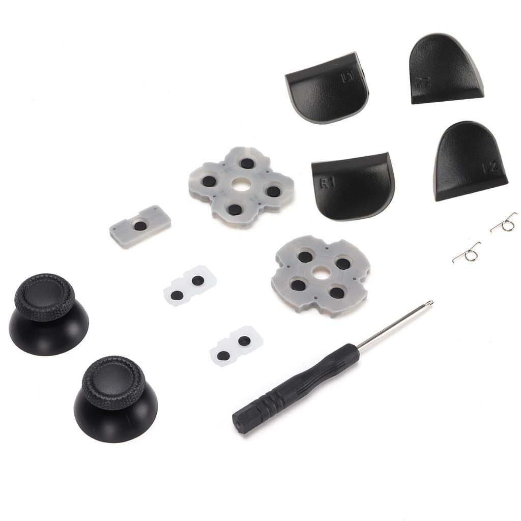 Controller Replacement Kit for PS5 Handle Conductive Rubber Pad Rocker 3D Plastic Cap L12 Replacement Buttons Set