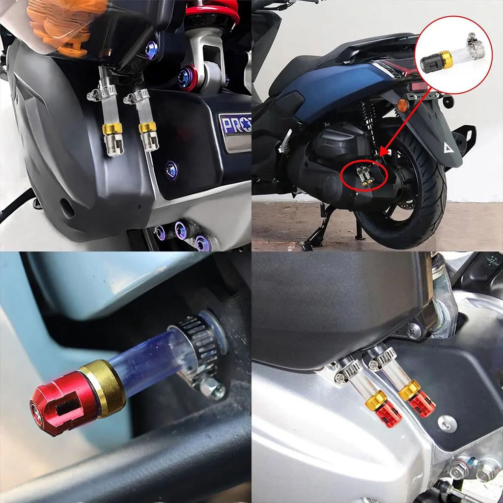 2PCS Motorcycle Air Filter Drain Tube Head From CNC Alloy For PCX150 PCX160 ADV150 ADV160 Aerox 155 Nmax V1 V2 Click 125i 150i