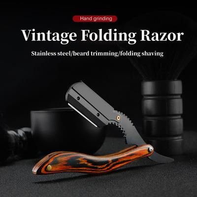 Men Barber Razor Professional Manual Shaver Straight Edge Stainless Steel Razor Folding Shaving Shaver Beard Cutter And Blade