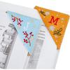 2 Styles Embroidered Corner Bookmark Hand Stitched Felt Corner Letter Bookmark Cute Flower Letter Embroidery Bookmarks Letter M J Triangle Bookmarks