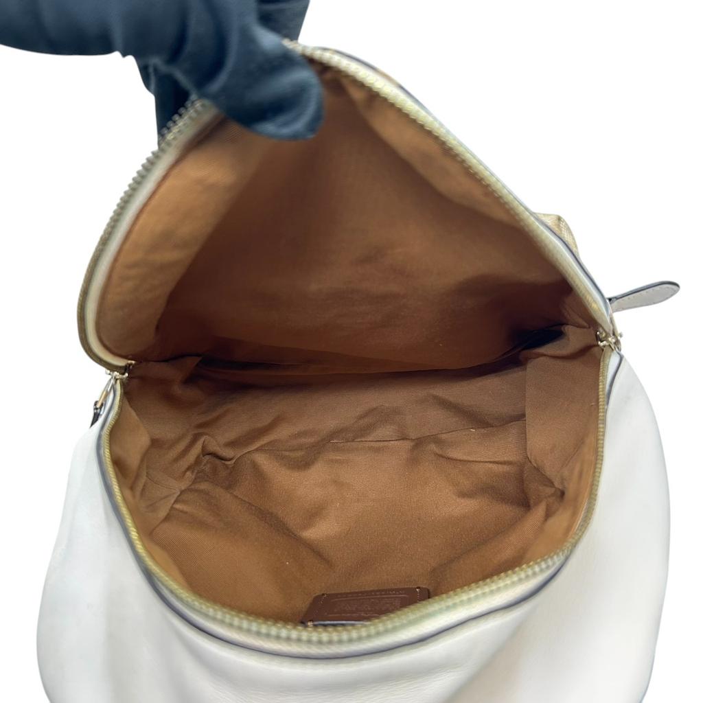 Used COACH Backpack Â· Daypack Signature Medium CharlieBackpack Â· Daypack Beige/white PVC/leather Women