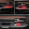 4pcs Inner Window Lift Switch Panel Trim Decor Cover for Dodge Charger 2011+ Red