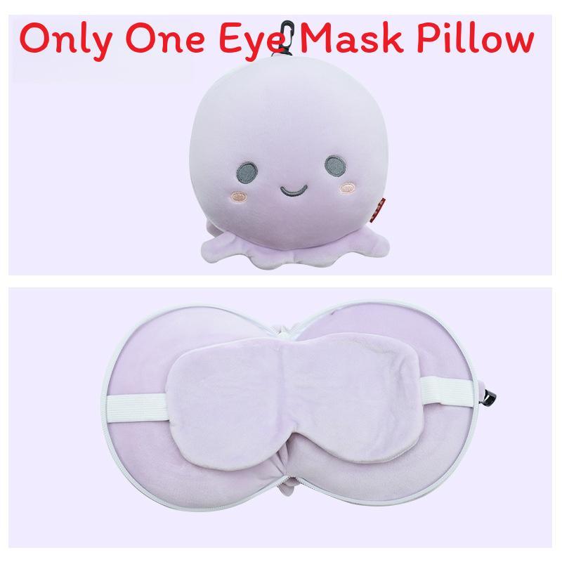 Cute Cartoon Ushaped Pillow With Water Crystal Fabric For Home And Travel