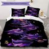 High Quality Gengar Pattern 3Pcs Duvet Cover Set Soft Microfiber Bed Set For Anime Lovers No Sheet No Comforter