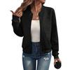 Modische Fliegerjacken Damen Biker Bomberjacke mit Reißverschlusstaschen Windbreaker Streetwear Oberbekleidung Arbeitsmäntel Damen