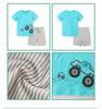 Summer Boys' European & American Style Short-Sleeve T-Shirt & Knitted Cotton Shorts Two-Piece Set