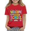 Children's Casual and Fashionable Round-Neck Printed Short-Sleeve Top for Back-to-School