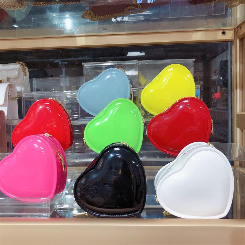 2025 Cute Peach Heart Mini Jelly Coin Purse - Fashionable, Child-Friendly Lipstick Bag