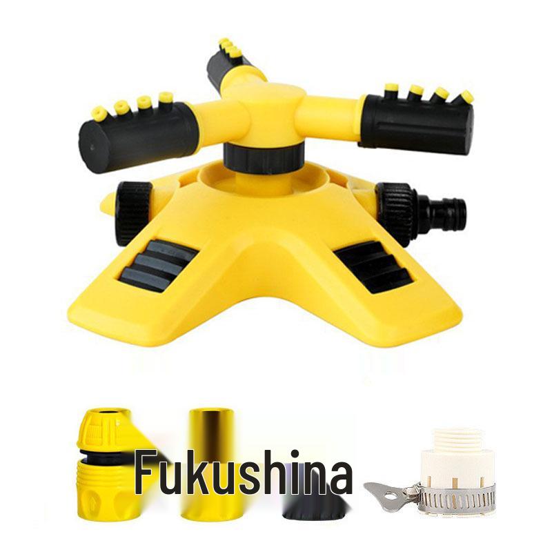 360° Rotating Sprinkler Head: Nursery & Garden Irrigation Three-Prong PVC Water Pipe Set