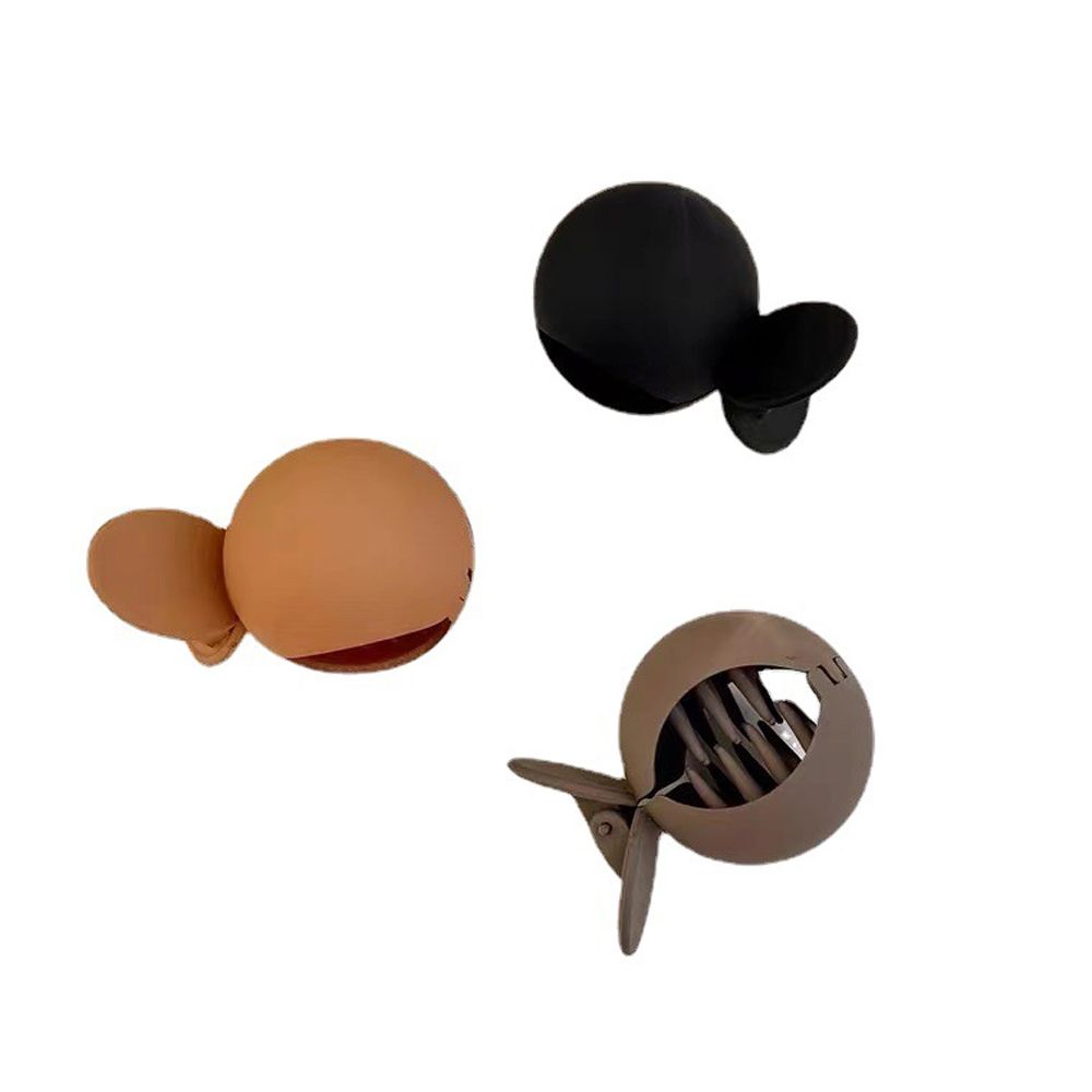 Solid Color Small Hair Claw Girls Hairpin Korean Style Hair Clip Ponytail Holder Fixed Artifact